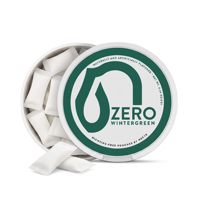 Zero oral pouch similar to a nicotine pouch but without the nicotine. Designed to reduce urges and cravings. Nectr Zero Wintergreen has 0 actives, 0 stimulants, 0 nicotine, 0 sugar