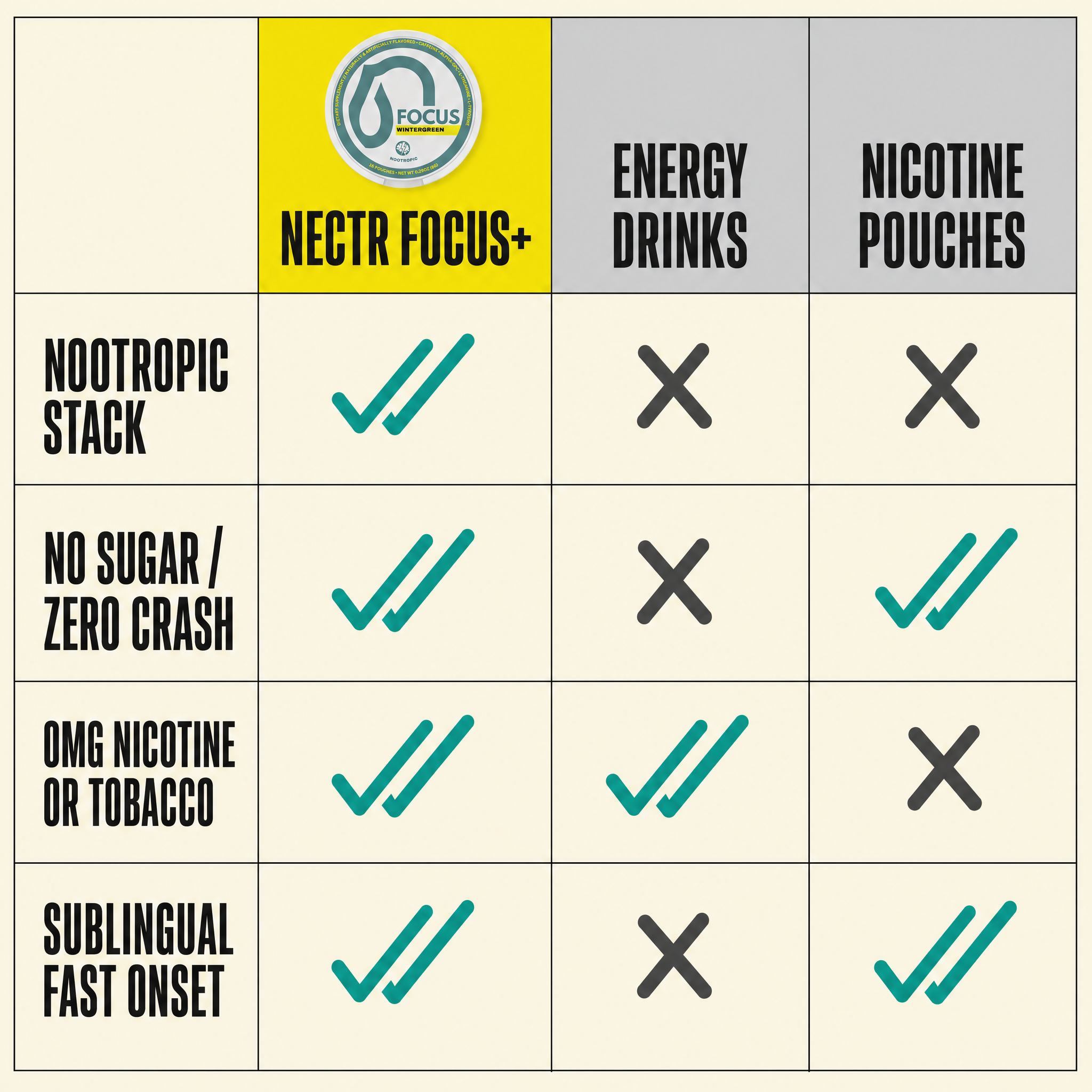 Wintergreen - Focus+ Pouches