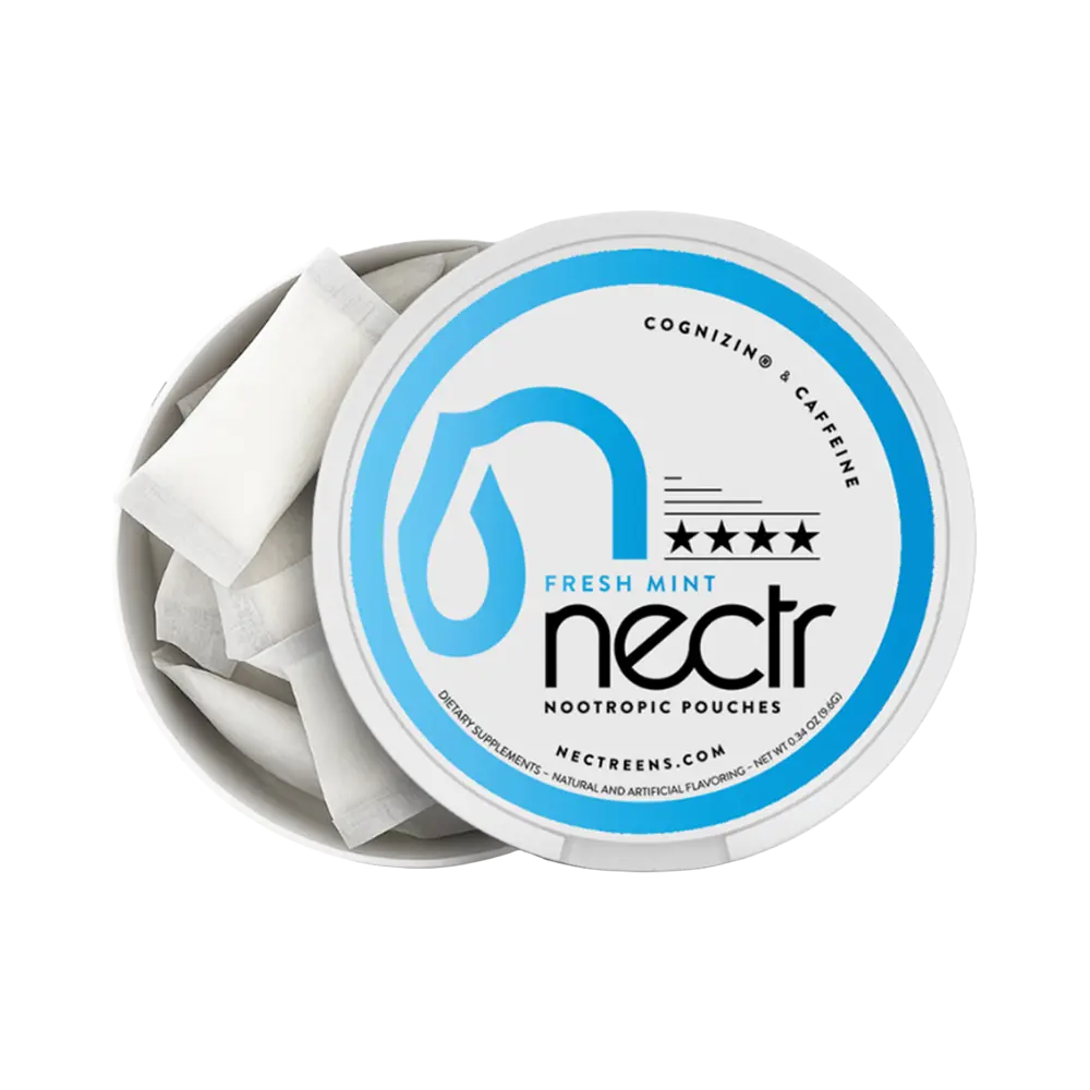 Fresh Mint  Focus Pouches Nootropic Energy Pouches by Nectr Energy