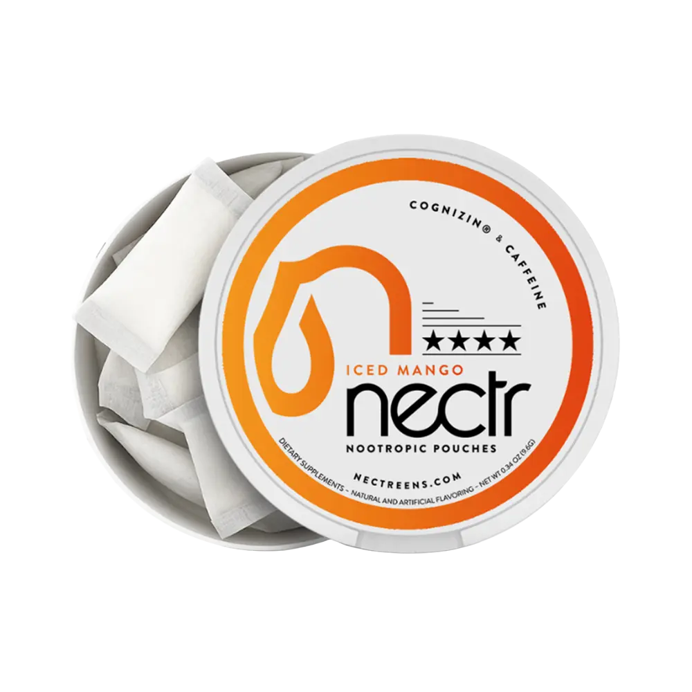 Iced Mango  Focus Pouches Nootropic Energy Pouches by Nectr Energy