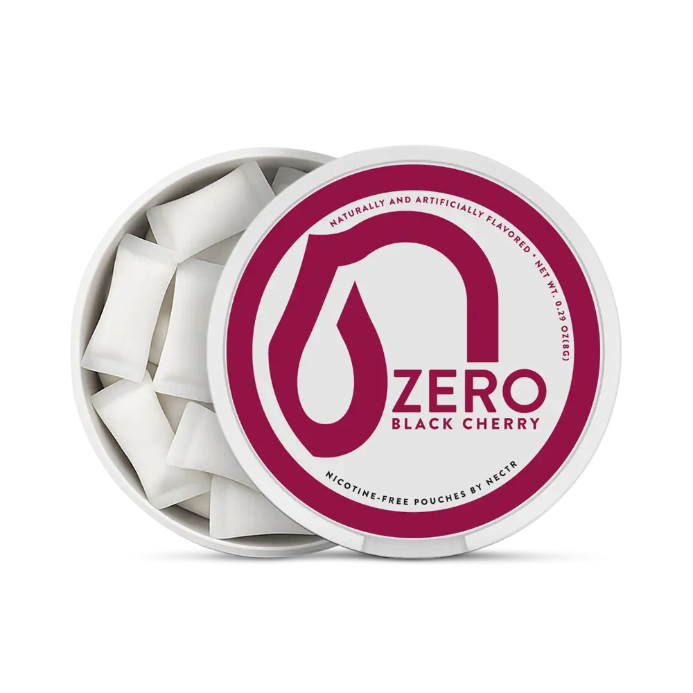 Black Cherry  Zero Pouches Nootropic Energy Pouches by Nectr Energy