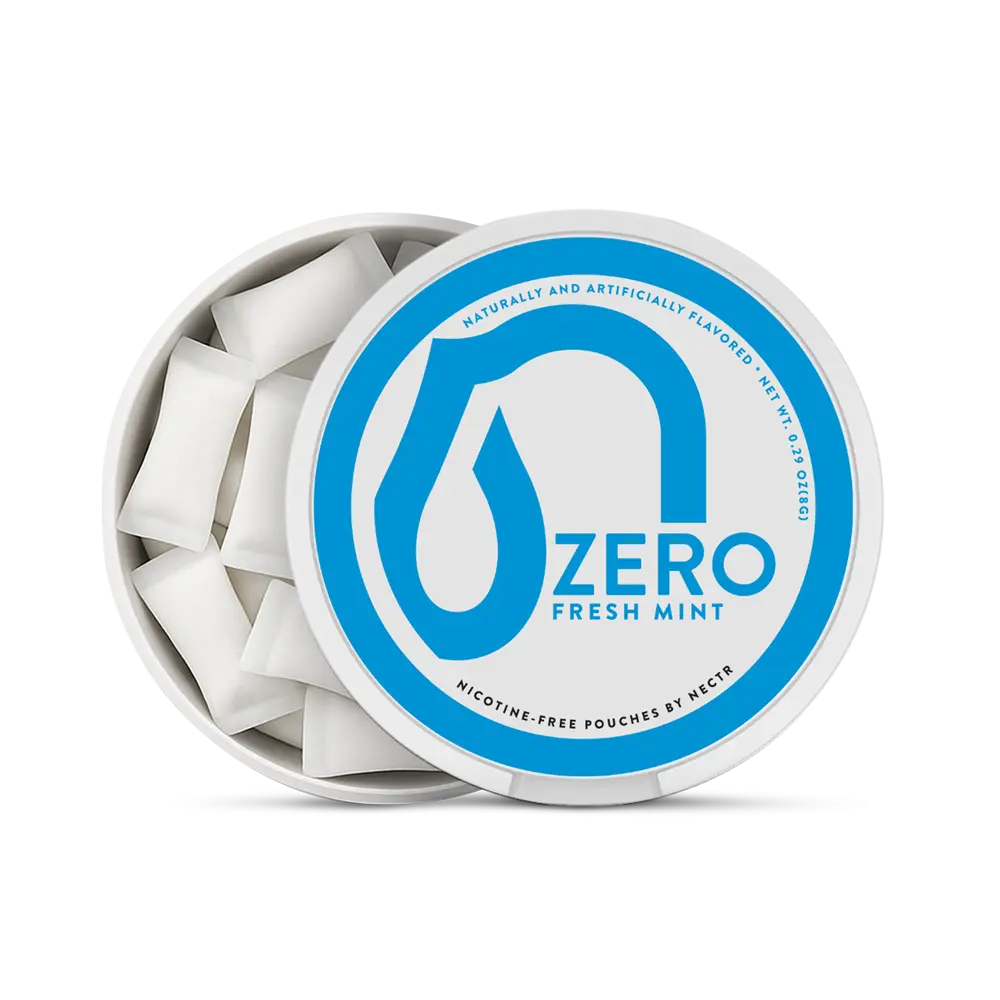 Fresh Mint  Zero Pouches Nootropic Energy Pouches by Nectr Energy
